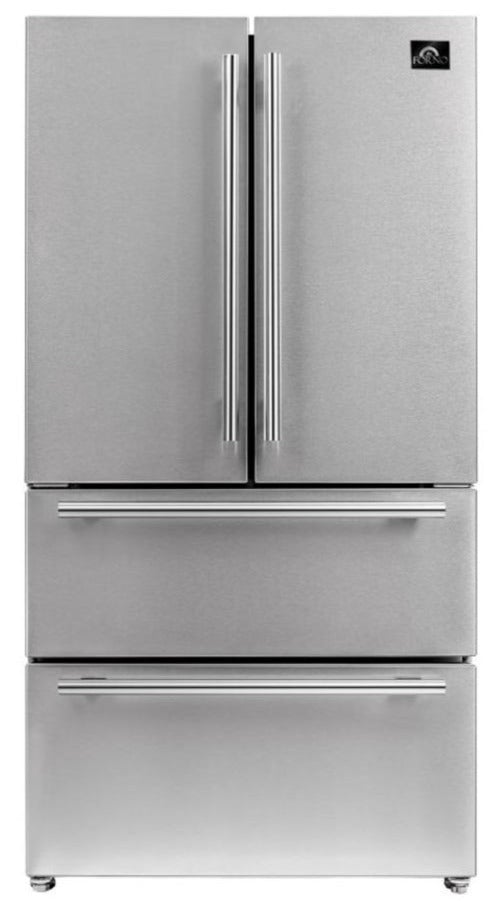 FORNO Appliance Package - 48" Gas Range, Range Hood, 36" Refrigerator, Dishwasher, Microwave Drawer, AP-FFSGS6239-48-4