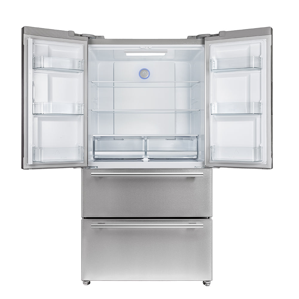 FORNO Appliance Package - 48" Gas Range, Range Hood, 36" Refrigerator, Dishwasher, AP-FFSGS6244-48-17