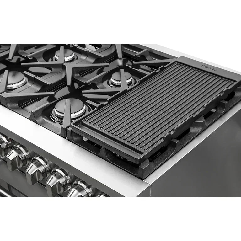 FORNO Appliance Package - 48" Gas Range, Wall Mount Range Hood, AP-FFSGS6239-48