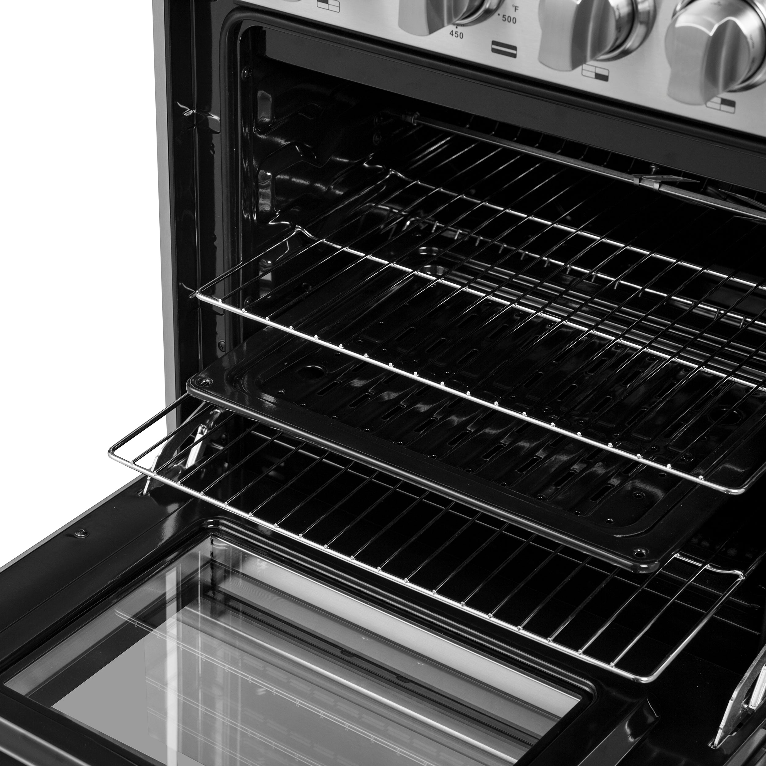 Forno Breno 24 in. Freestanding Gas Range, 2.3 cu. ft., 4 Sealed Burners, Storage Drawer, Stainless Steel (Model FFSGS6272-24)