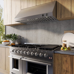 FORNO Biagio 48-Inch Wall-Mount Range Hood, 1200 CFM, Stainless Steel (Model FRHWM5009-48)