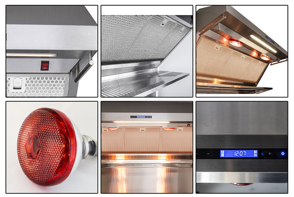 FORNO Appliance Package - 36 Inch Gas Burner/Electric Oven Pro Range, Wall Mount Range Hood, Microwave Drawer, AP-FFSGS6187-36-W-3