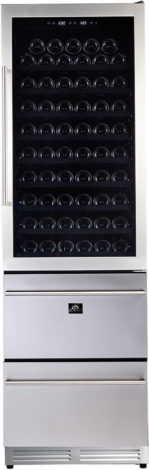 FORNO Appliance Package - 48 Inch Pro Gas Range, Range Hood, Refrigerator, Microwave Drawer, Dishwasher, Wine Cooler, AP-FFSGS6260-48-9