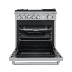 FORNO Appliance Package - 30" Gas Range, 30" Range Hood, 60" Refrigerator, Dishwasher, Microwave Drawer, Wine Cooler, AP-FFSGS6276-30-W-9