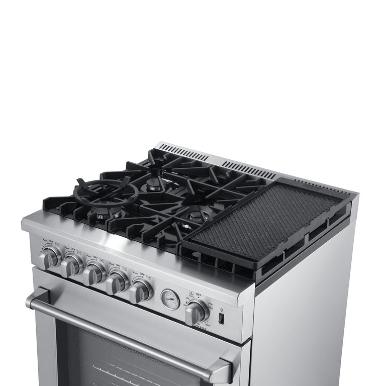FORNO Appliance Package - 30" Gas Range, 30" Range Hood, 60" Refrigerator, Dishwasher, Microwave Drawer, AP-FFSGS6276-30-W-8