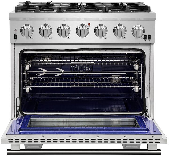FORNO Appliance Package - 36 Inch Gas Burner/Electric Oven Pro Range, Wall Mount Range Hood, Dishwasher, AP-FFSGS6187-36-W-2