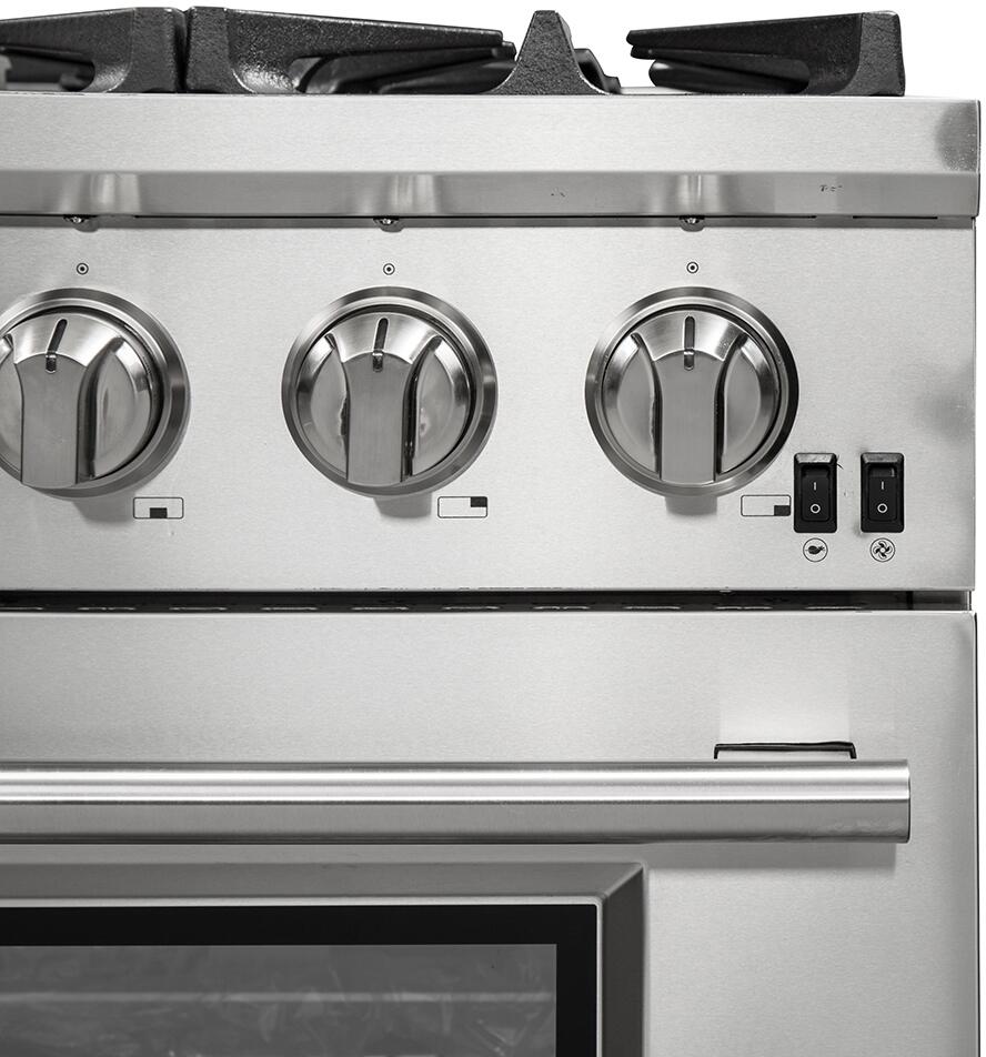 FORNO Appliance Package- 36 Inch Pro Gas Range, Wall Mount Range Hood, AP-FFSGS6260-36