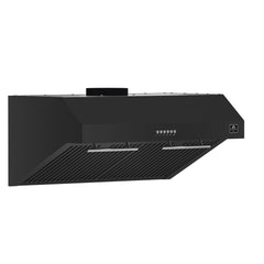 Forno Bari 30-Inch Under-Cabinet Range Hood, 400 CFM, Black with Stainless Steel Handles (FRHUC5255-30BLK)