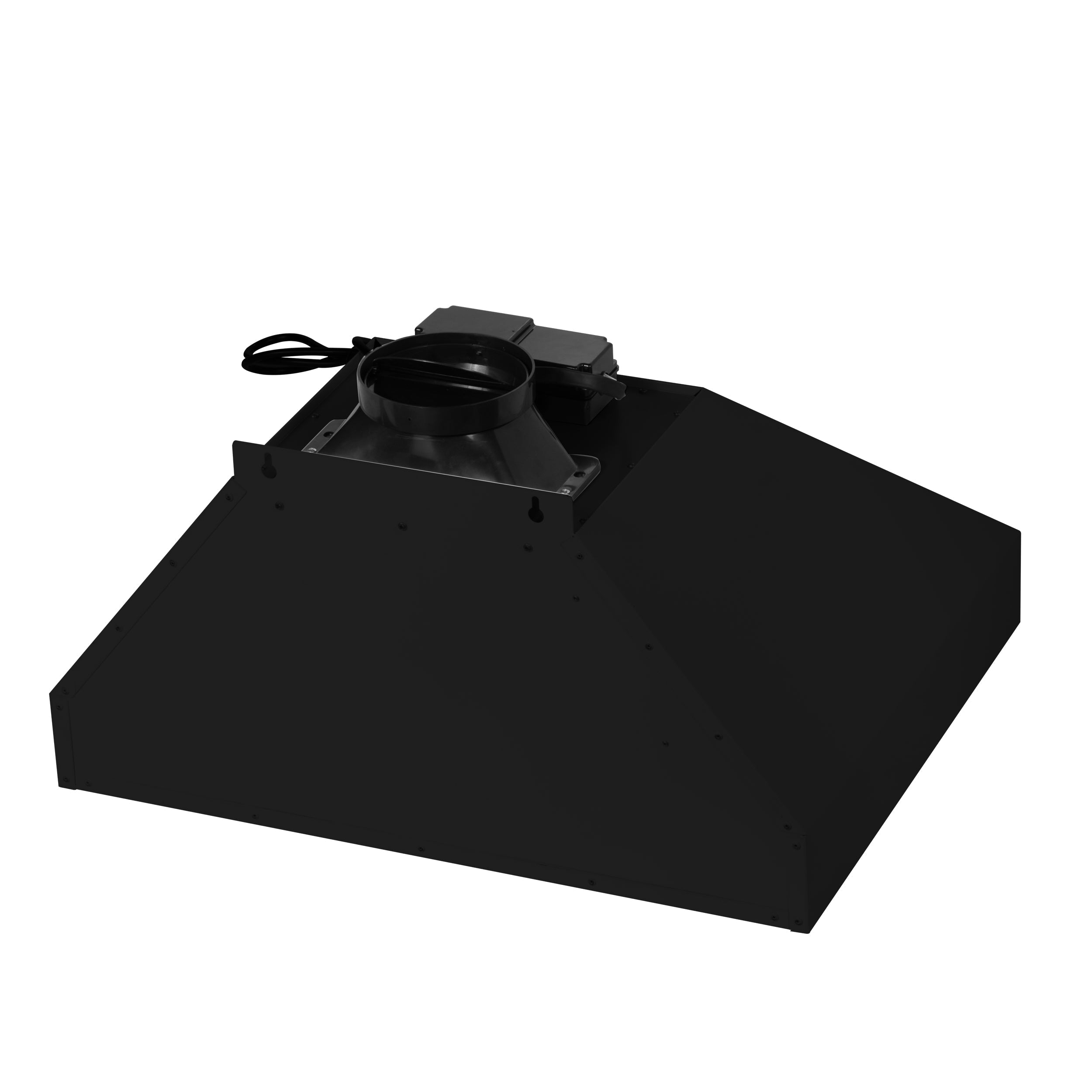 Forno Aria 30-Inch Wall-Mounted Convertible Range Hood, 600 CFM, Black with Antique Brass Accents (Model FRHWM5095-30BLK)