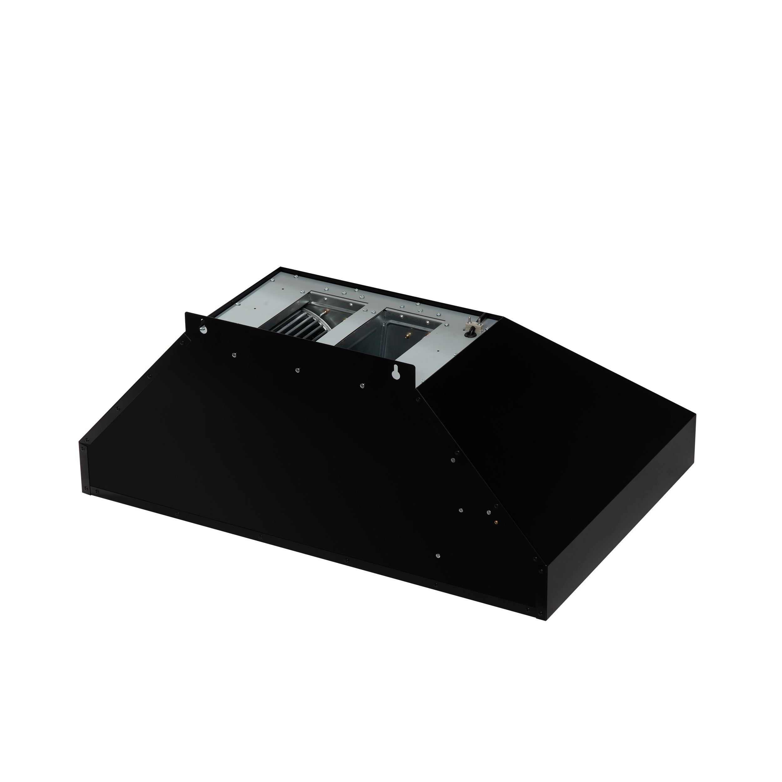 FORNO Aria 36-Inch Wall-Mount Range Hood, 1200 CFM, Black Finish with Antique Brass Accents (Model FRHWM5095-36BLK)