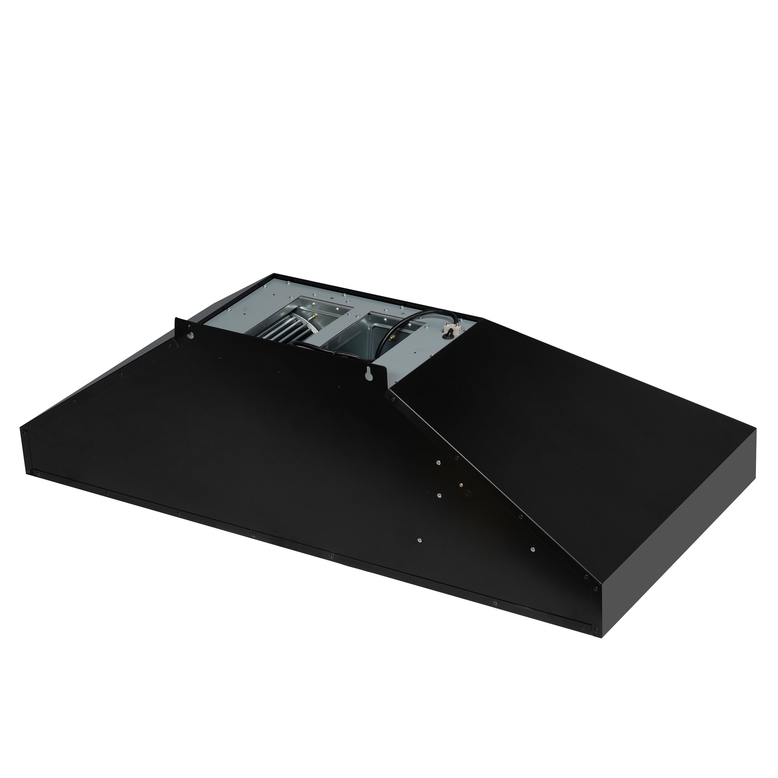 FORNO Aria 48-Inch Wall-Mount Range Hood, 1200 CFM, Black with Antique Brass Accents (Model FRHWM5095-48BLK)