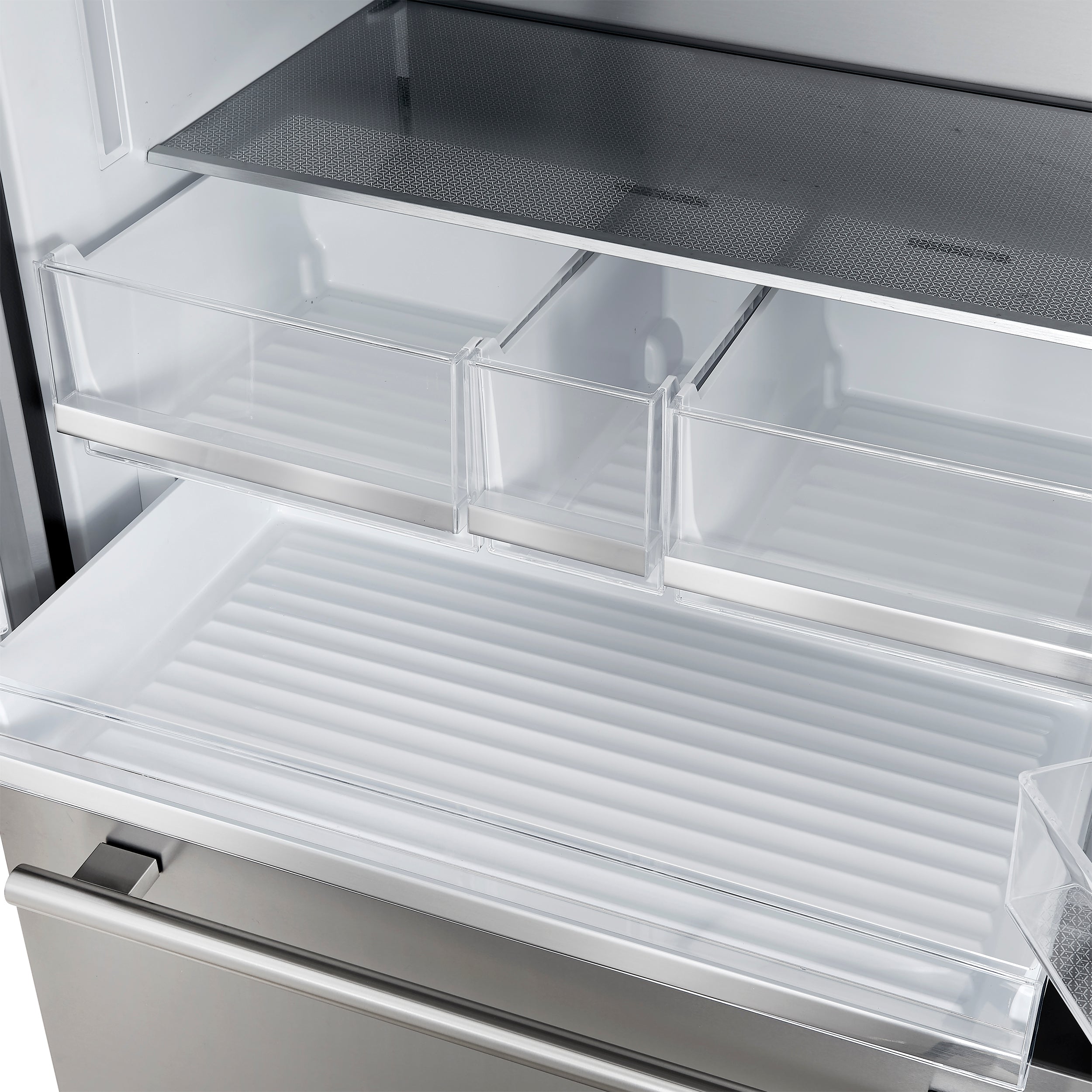 FORNO Aosta 36 in Freestanding Refrigerator, 22.4 cu ft, External Water Dispenser, Automatic Ice Maker, Stainless Steel, Model FFFFD1866-36SB