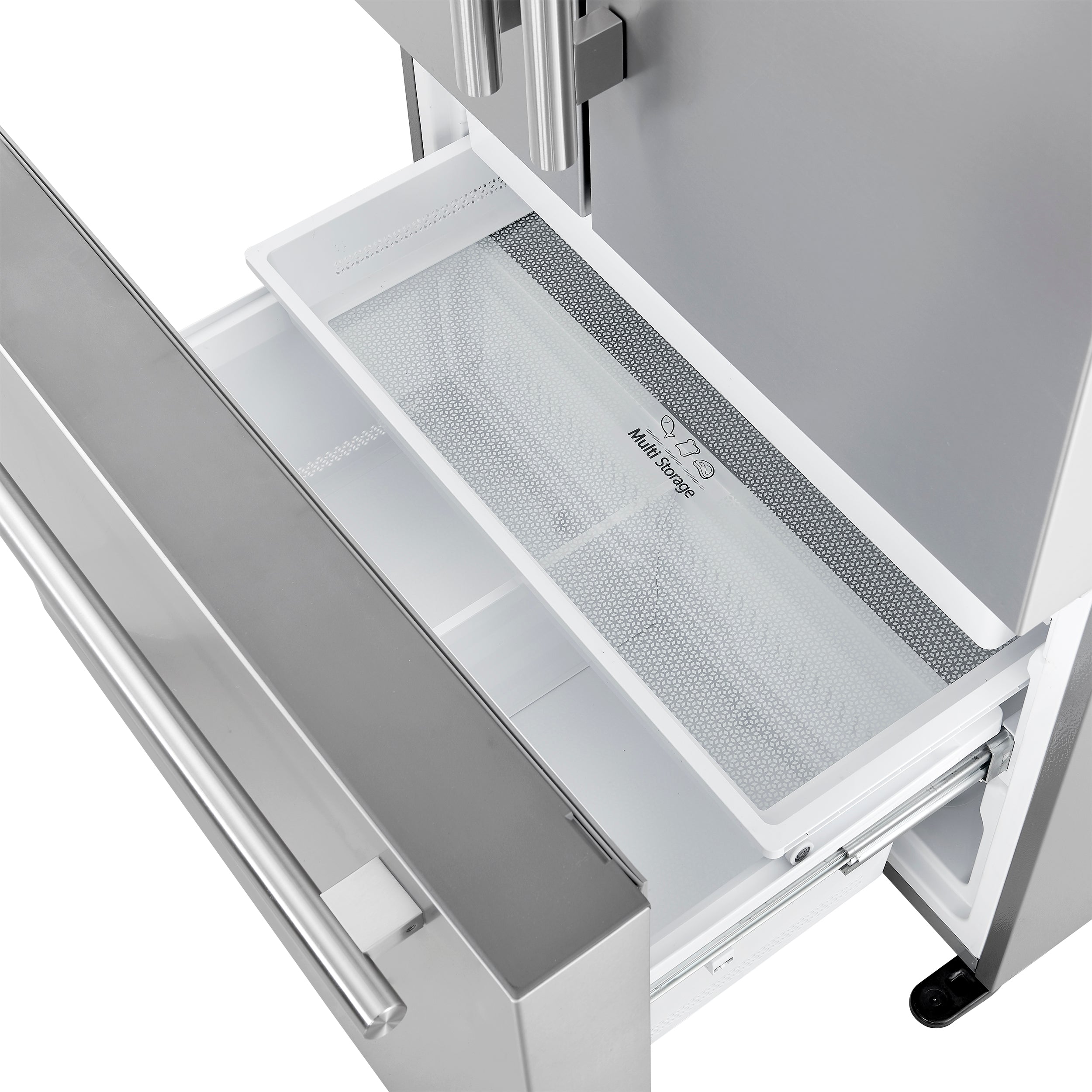 FORNO Aosta 36 in Freestanding Refrigerator, 22.4 cu ft, External Water Dispenser, Automatic Ice Maker, Stainless Steel, Model FFFFD1866-36SB