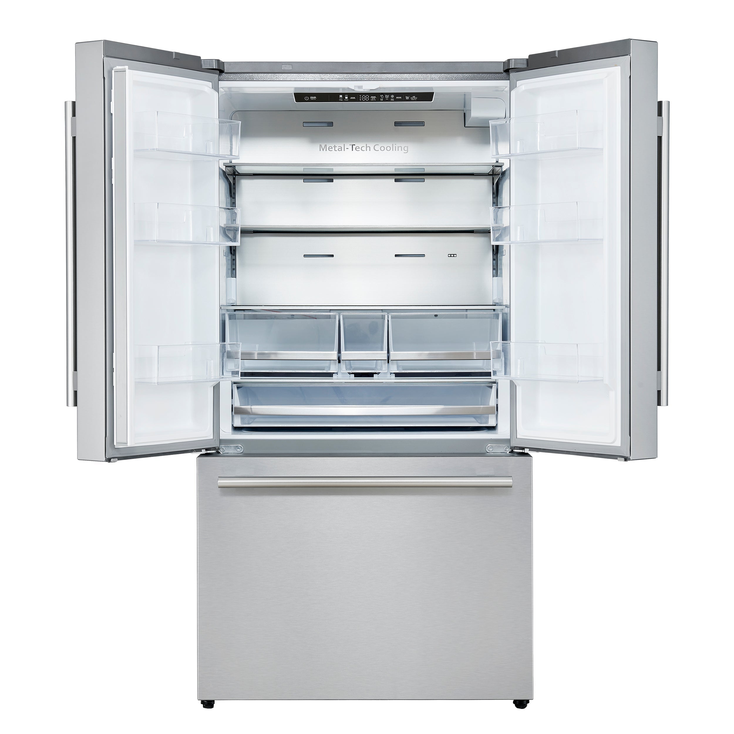 FORNO Aosta 36 in Freestanding Refrigerator, 22.4 cu ft, External Water Dispenser, Automatic Ice Maker, Stainless Steel, Model FFFFD1866-36SB