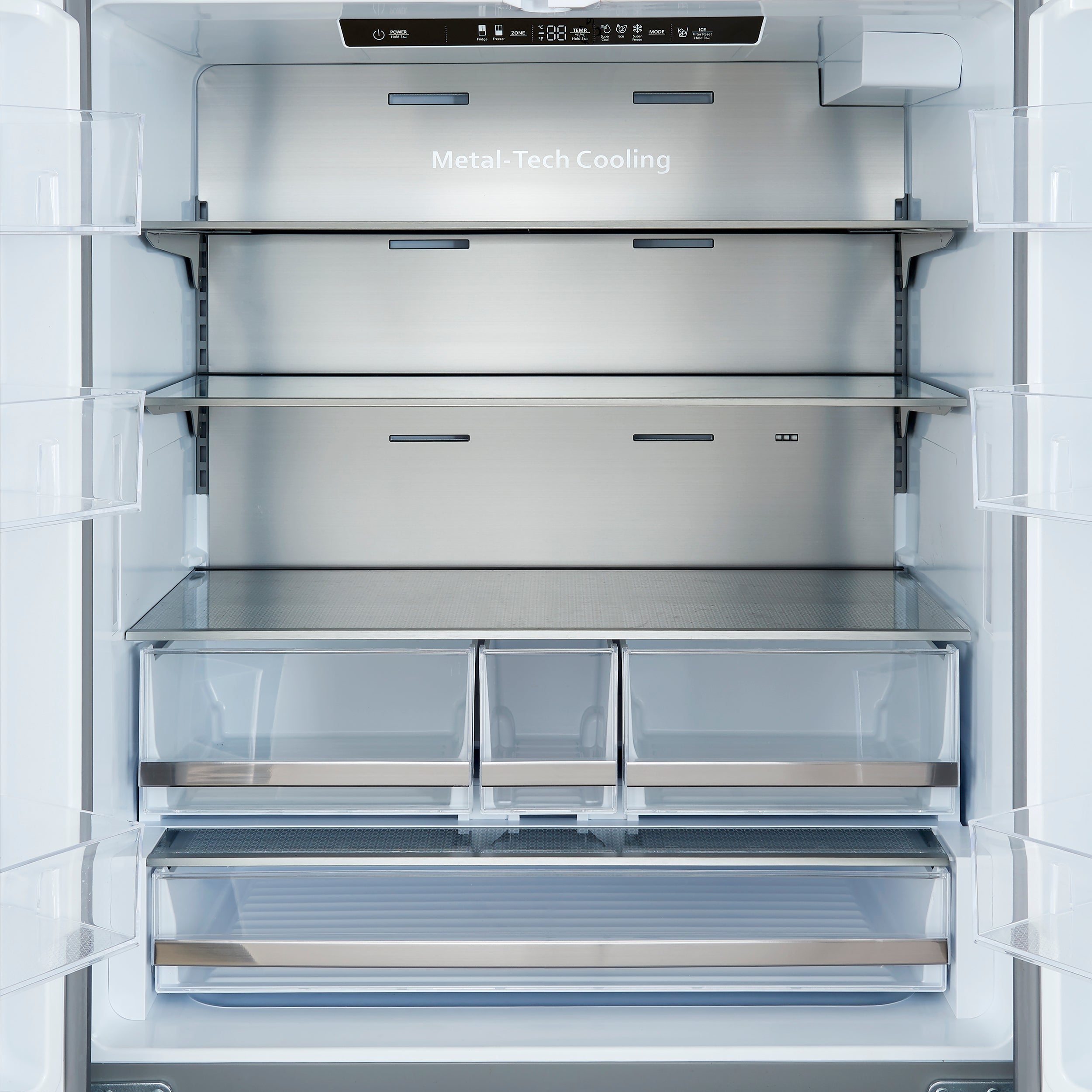 FORNO Aosta 36 in Freestanding Refrigerator, 22.4 cu ft, External Water Dispenser, Automatic Ice Maker, Stainless Steel, Model FFFFD1866-36SB