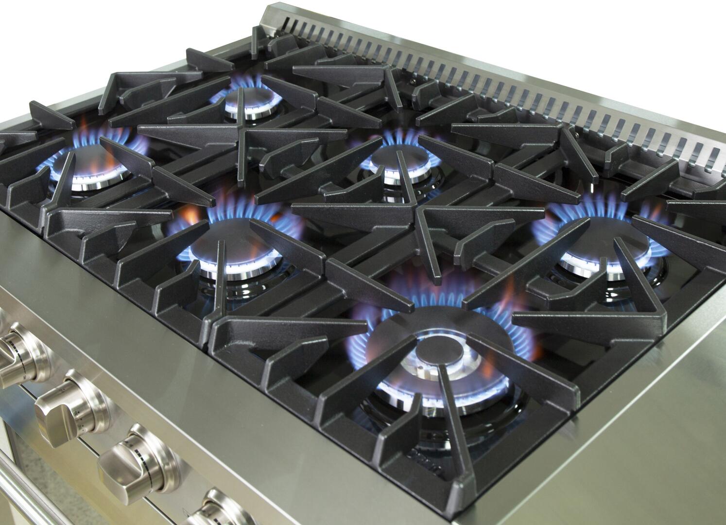FORNO Appliance Package - 36 Inch Gas Range, Wall Mount Range Hood, Dishwasher, AP-FFSGS6244-36-W-2
