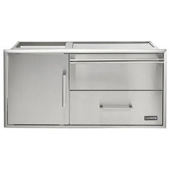 Coyote 42" Access Door With Storage & Warming Drawer Combo