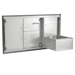 Coyote 45" Double Access Doors With Roll Out Trash