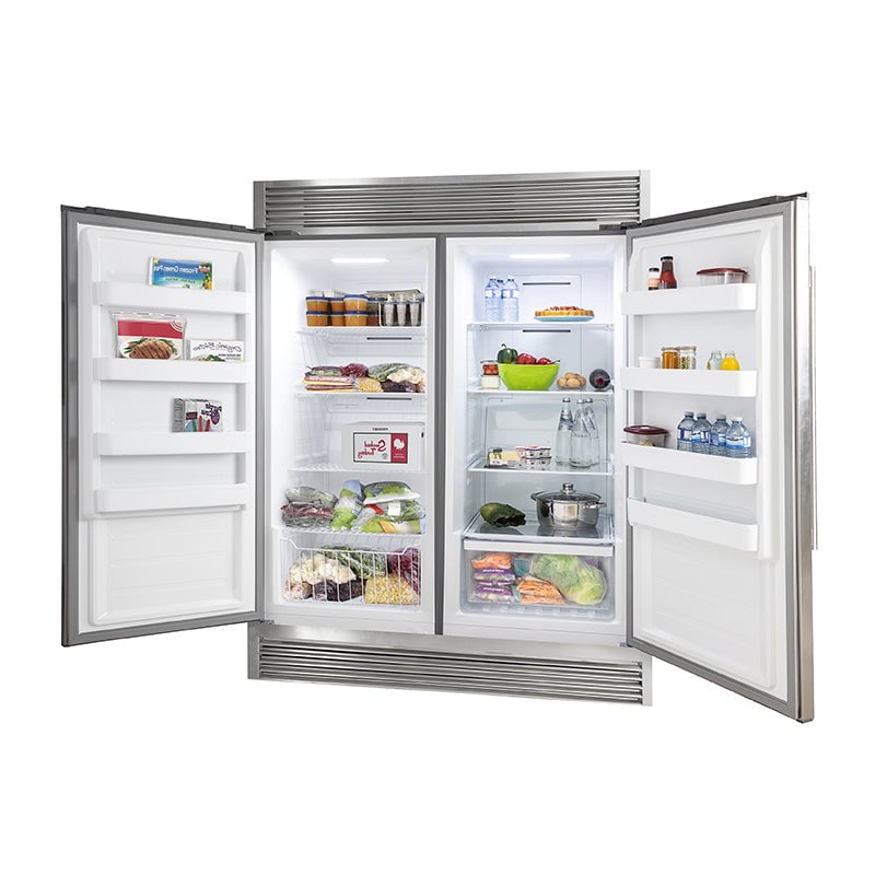 FORNO Appliance Package - 48" Gas Burner, Electric Oven Range, Range Hood, 60" Refrigerator, AP-FFSGS6156-48-15