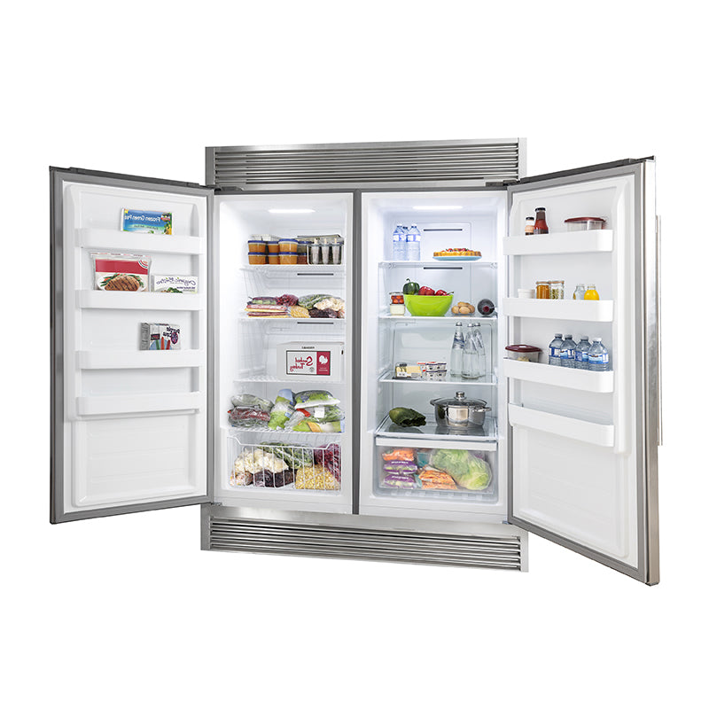 FORNO Appliance Package - 48" Gas Range, Range Hood, 60" Refrigerator, AP-FFSGS6239-48-6