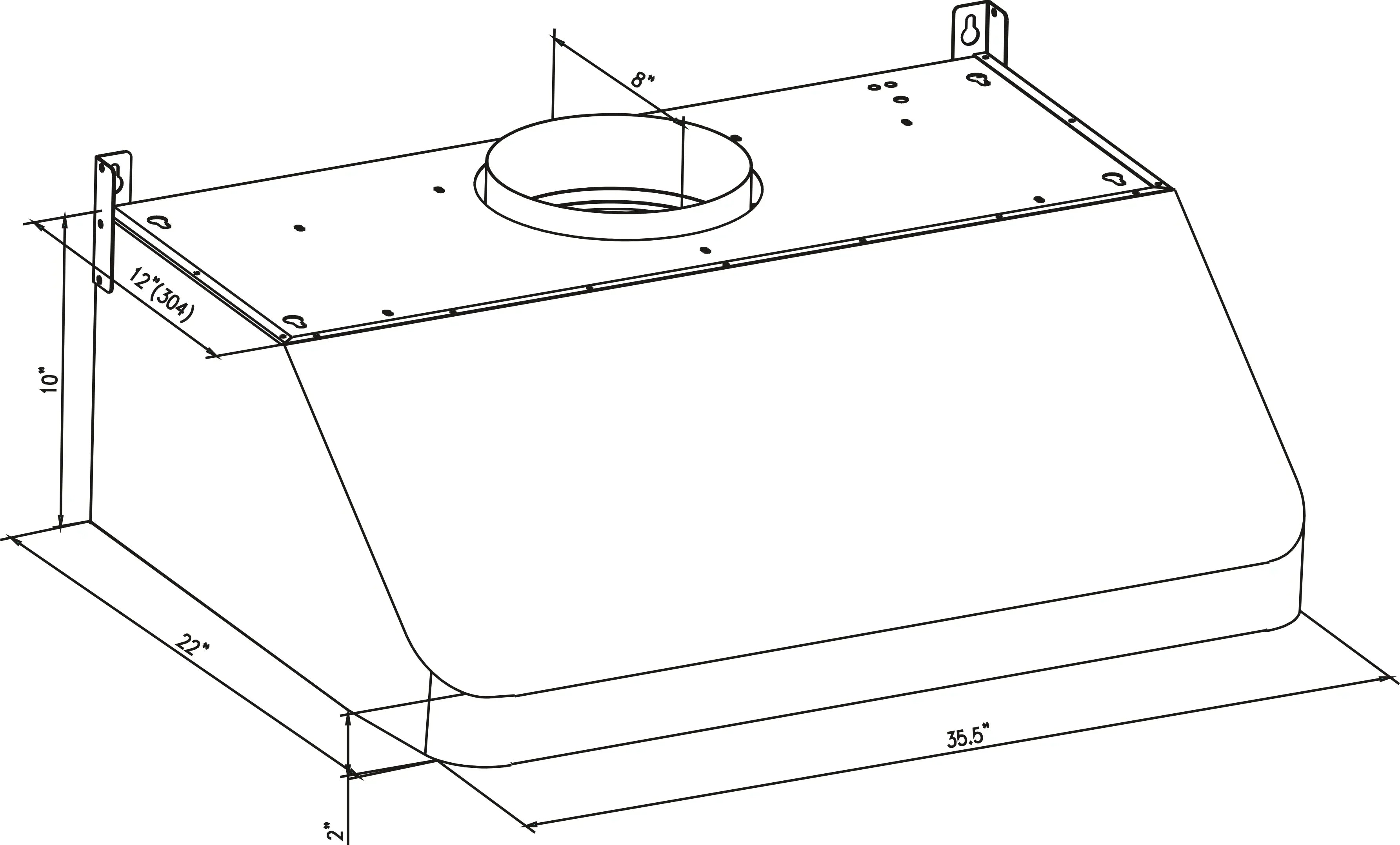 Empava 36-Inch 500 CFM Ducted Under Cabinet Range Hood (EMPV-36RH02)