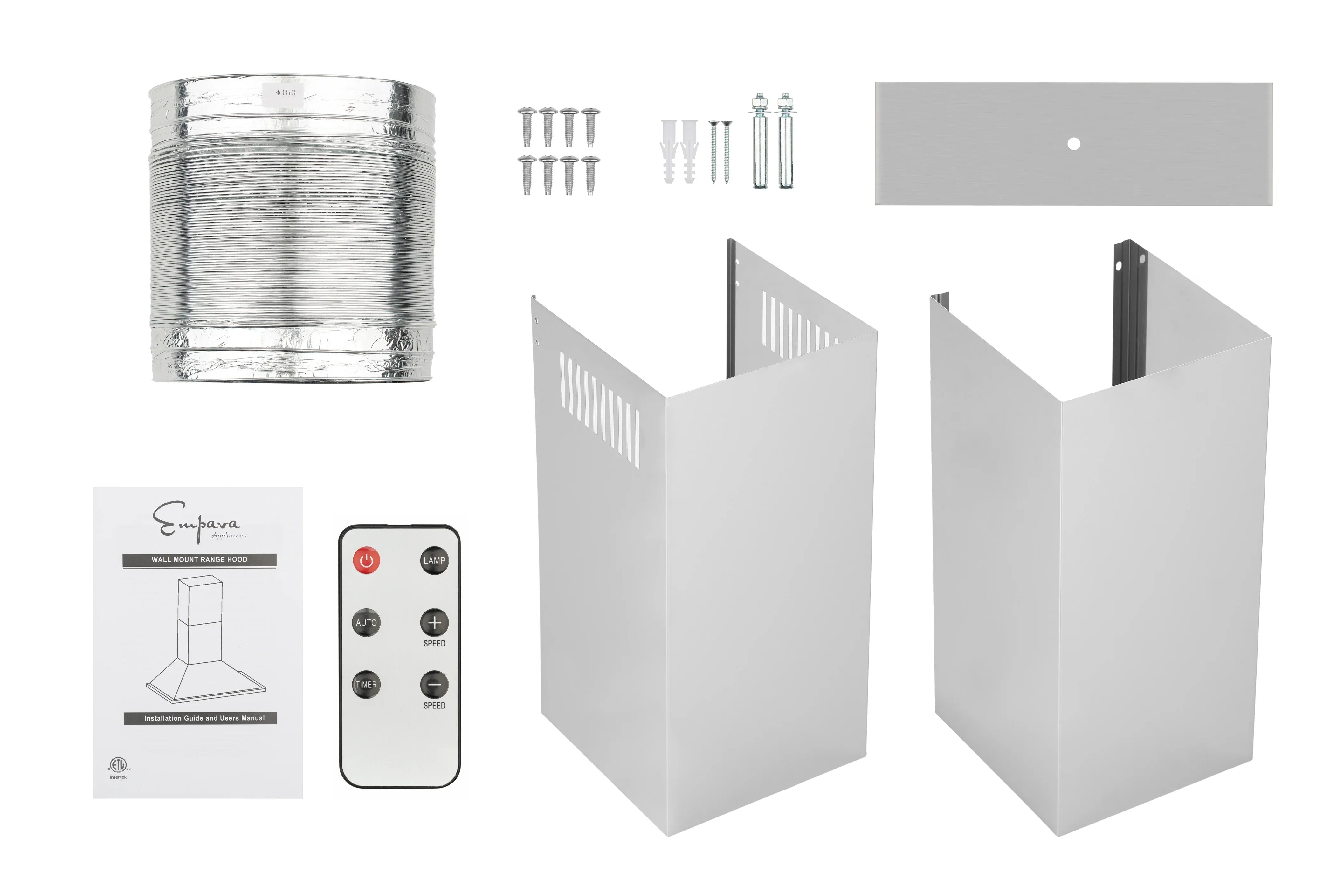 Empava 36-Inch 380 CFM Ducted Wall Mount Range Hood (EMPV-36RH04)