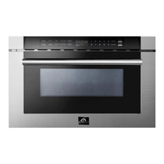 Forno 24-Inch Built-In Microwave Drawer, 1.2 cu. ft., Stainless Steel (FMWDR3000-24)