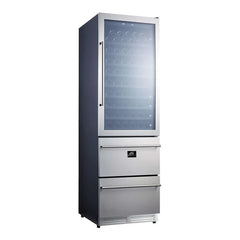 Forno Azienda 24-Inch Dual-Zone Wine Cellar, 108-Bottle Capacity, 6.25 Cu. Ft. (FWCDR6628-24S)
