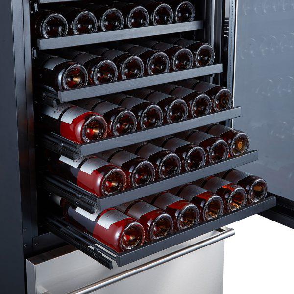 Forno Azienda 24-Inch Dual-Zone Wine Cellar, 108-Bottle Capacity, 6.25 Cu. Ft. (FWCDR6628-24S)