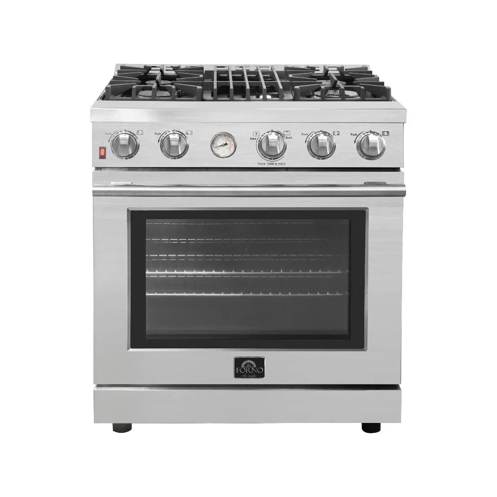 Forno Alta Qualita 30-Inch Freestanding Gas Range with Gas Cooktop and 4.62 cu. ft. Gas Oven in Stainless Steel (FFSGS6228-30S)